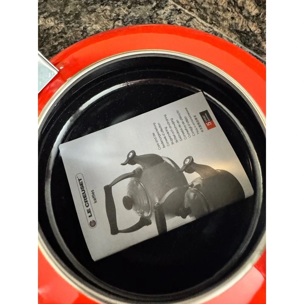 Le Creuset Cerise Red‎ Whistling Teakettle 1.7 Qt Enamel on Steel Q3101-67